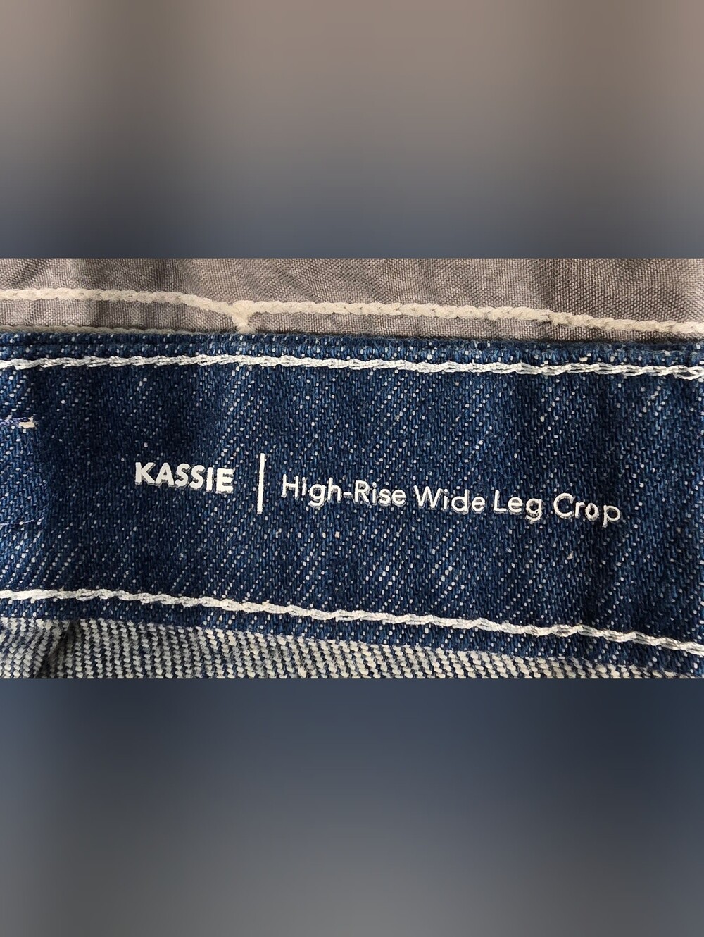 Adriano Goldschmied Kassie High Rise Wide Leg Crop Jeans Size 27 - Picture 7 of 8